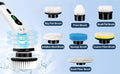 ✨ Say Goodbye to Tough Stains , 9 in 1 Electric Spin Scrubber